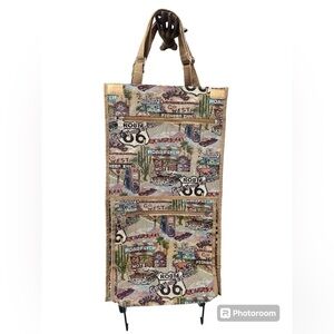Jade Route 66 Rolling Tapestry Travel Bag
